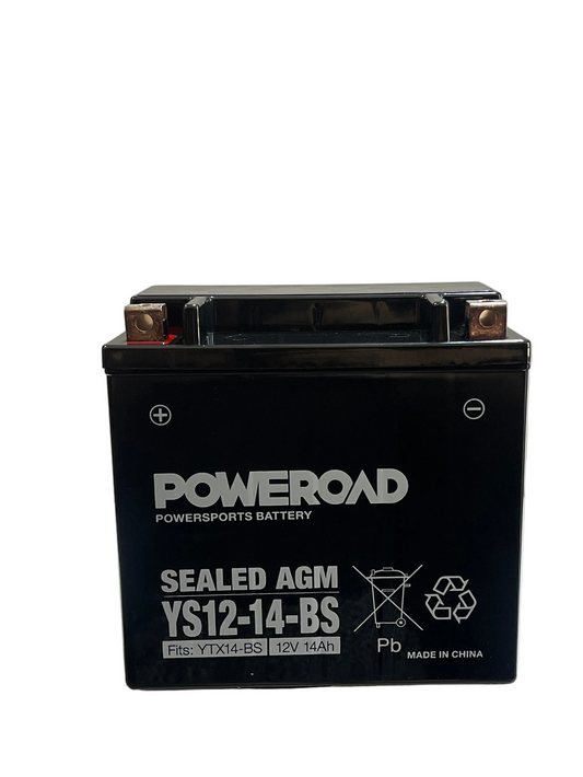 YS-14-BS (YTX14-BS)Motorcycle Battery Sealed AGM