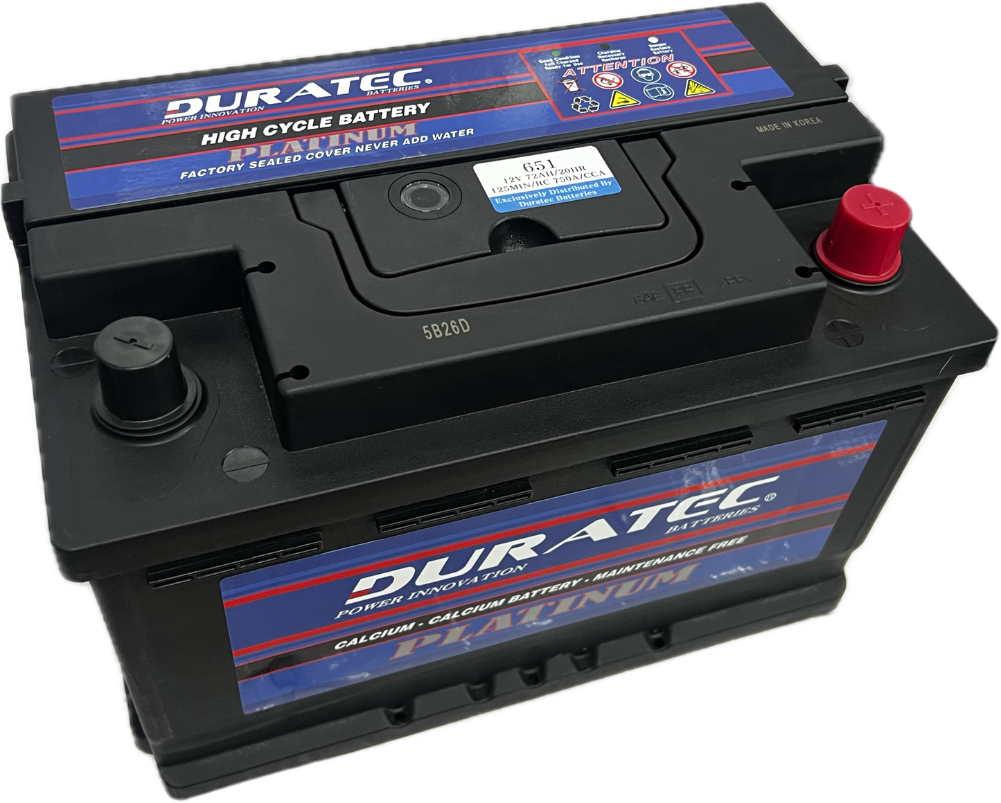 Duratec 651-72 Ah High Cranking