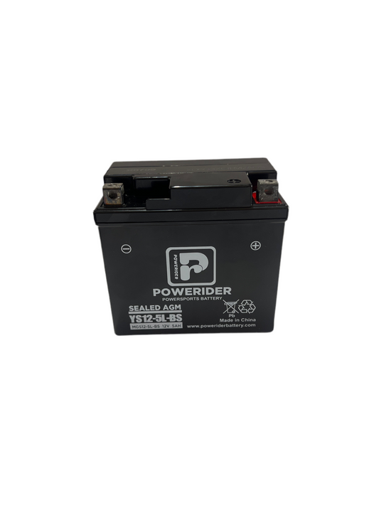 YS12-5L-BS (YTX5L-BS) Motorcycle Battery Sealed AGM