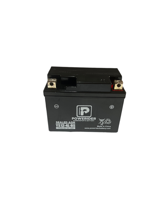 YS12-4L-BS (YTX4L-BS) Motorcycle Battery Sealed AGM